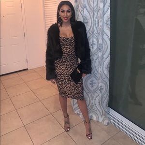 PrettyLittleThing Leopard Midi Dress